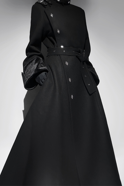 スタンドネック皇子ロングコート