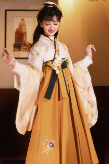 レトロ手毬和装トップス