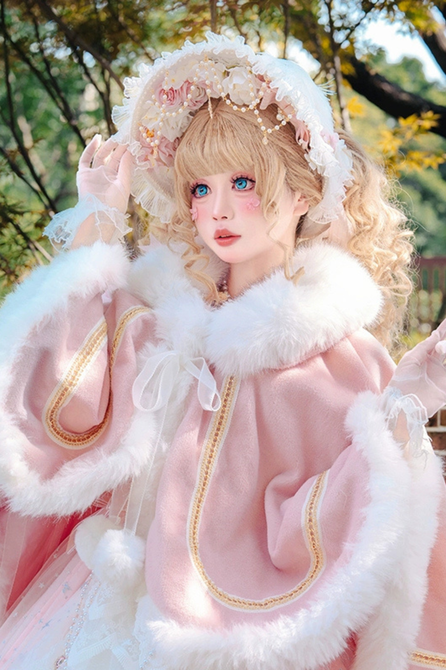 フォレストイリュージョンブライダルハット+ネックレス