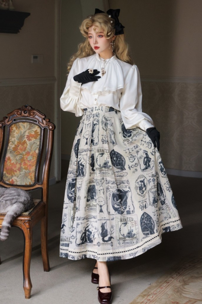 Elegant Satin Puff Sleeve Blouse