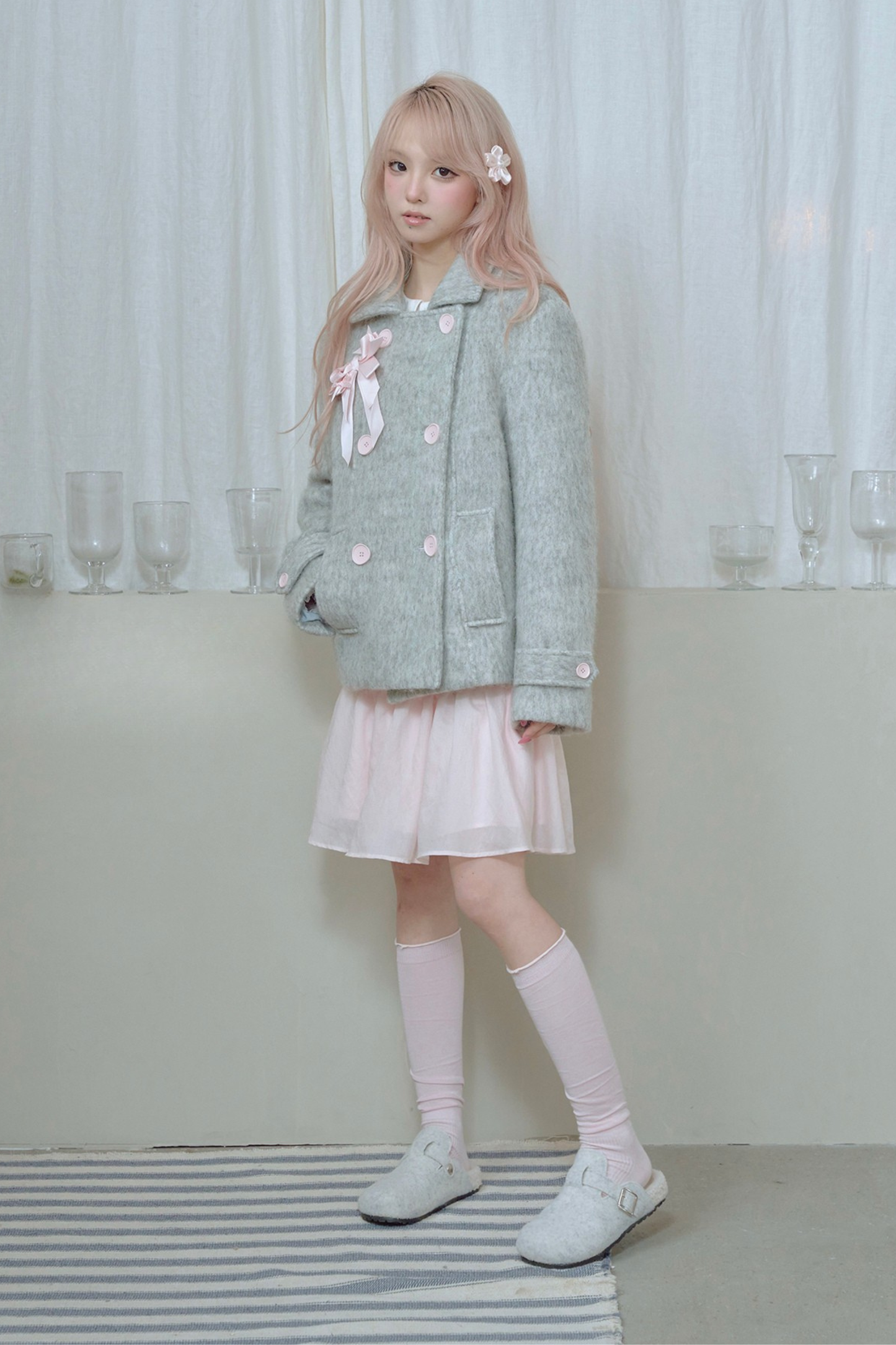 Sweet Double-Breasted Short Coat