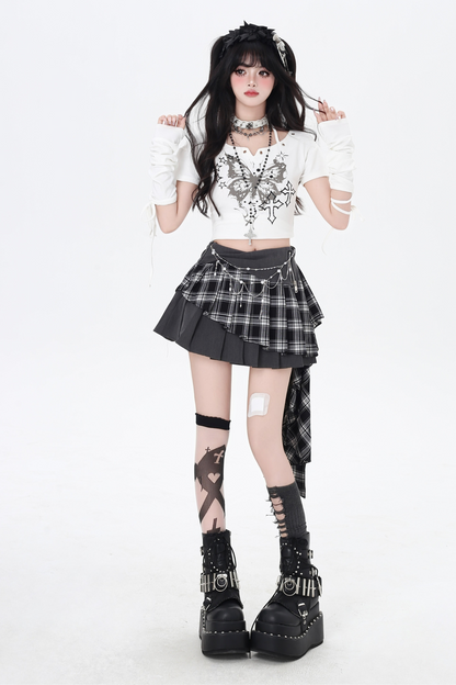 スパイスガールズハイウエストプリーツミニスカート