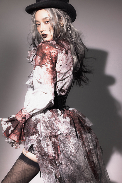 Horror Amusement Park Lace Waist Corset