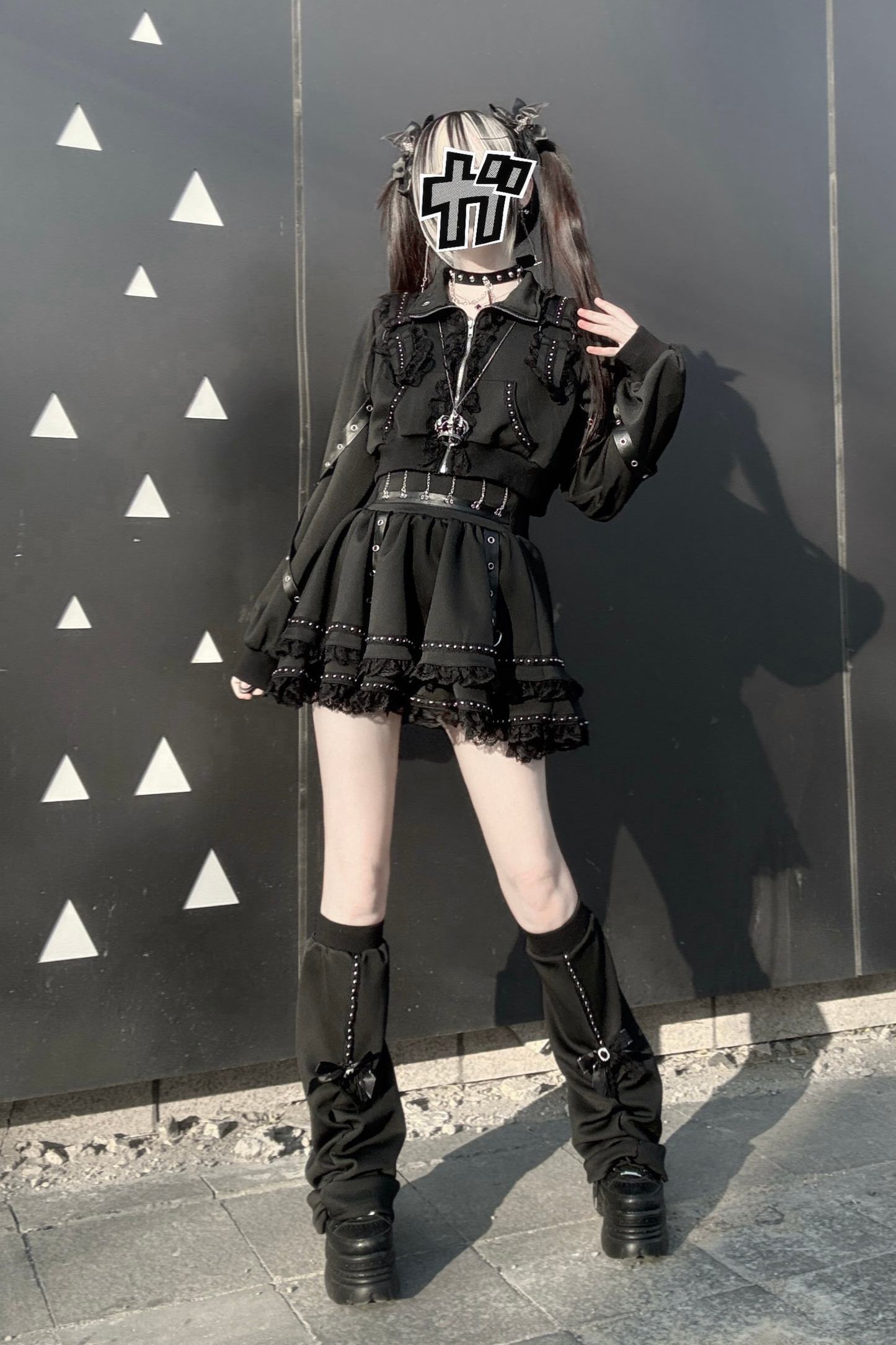 ダークサブカルスポーティジャケット+スカート