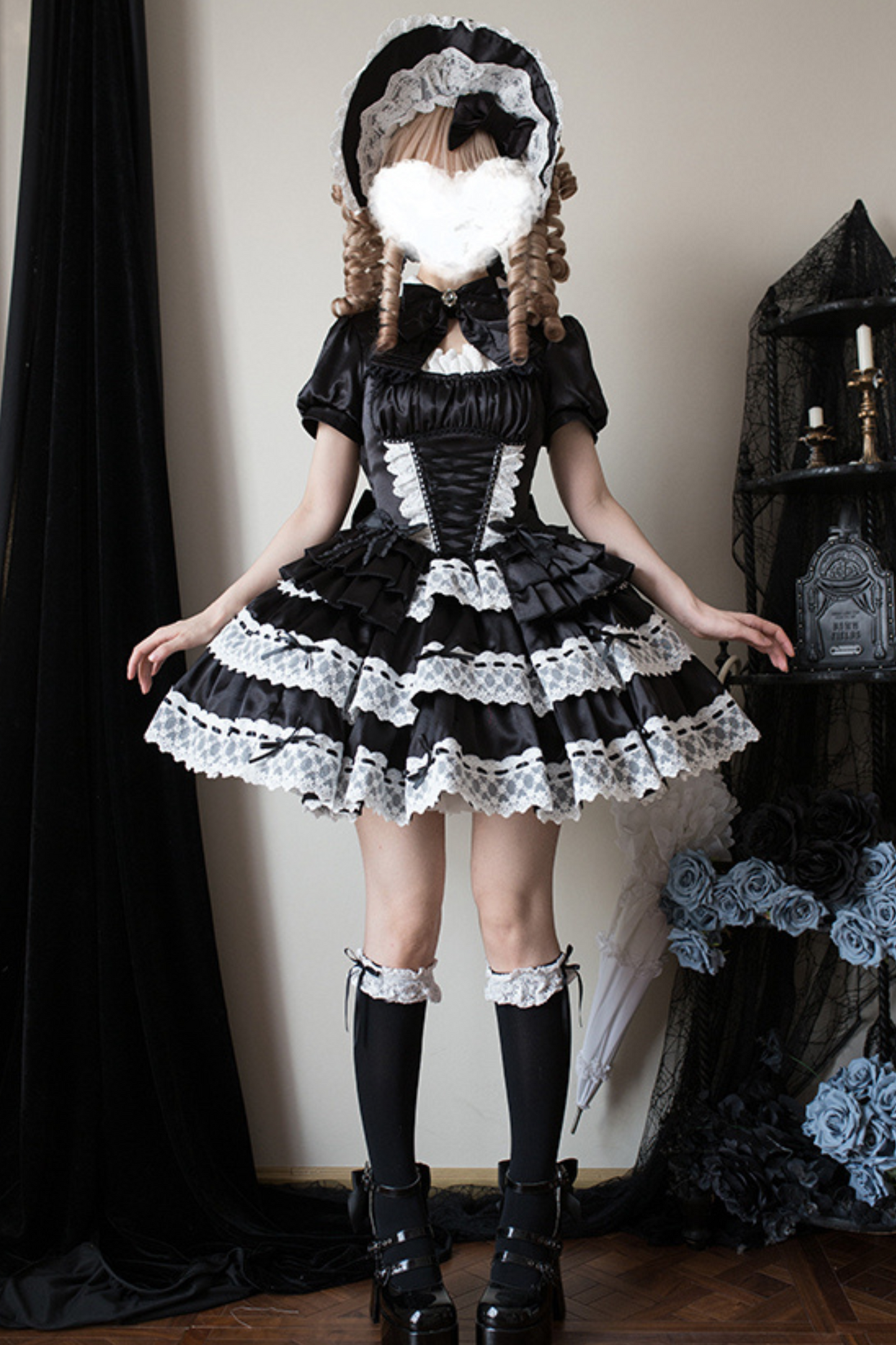 Cream Croissant Old Doll Lolita Dress