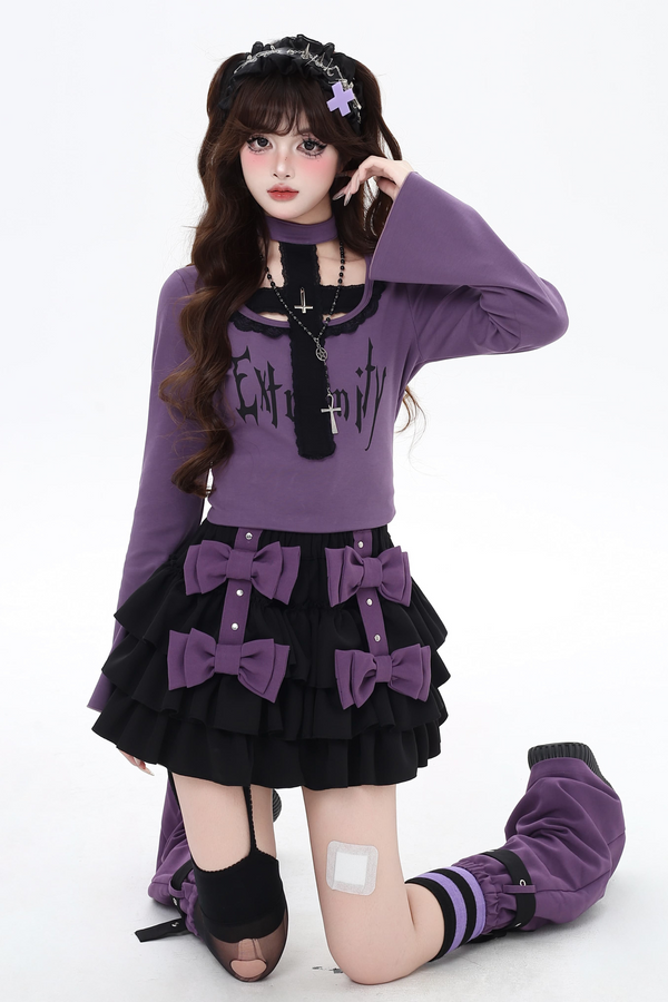 Asian Gothic Halter Neck Top