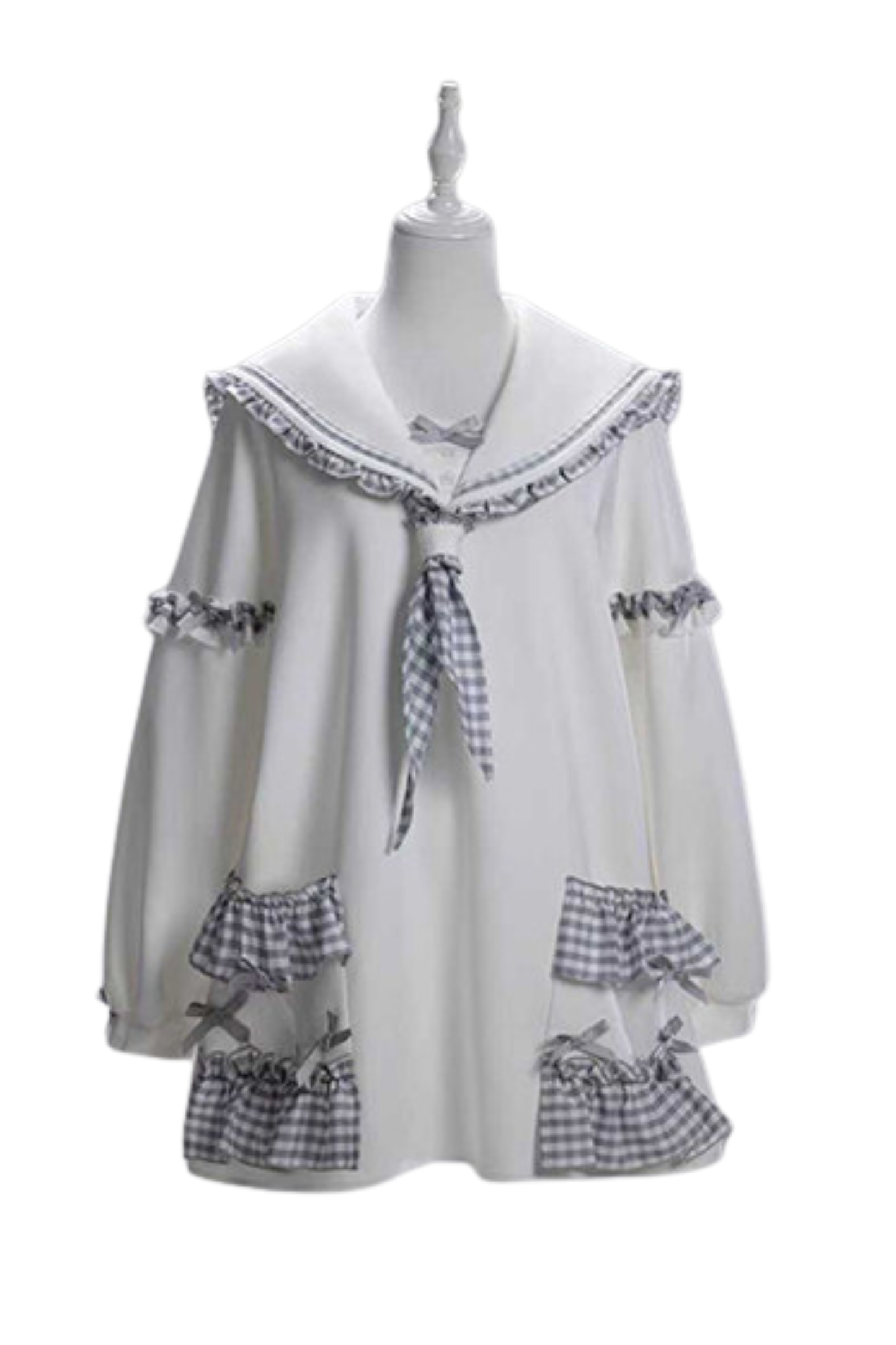 Plaid Sailor Loose Top