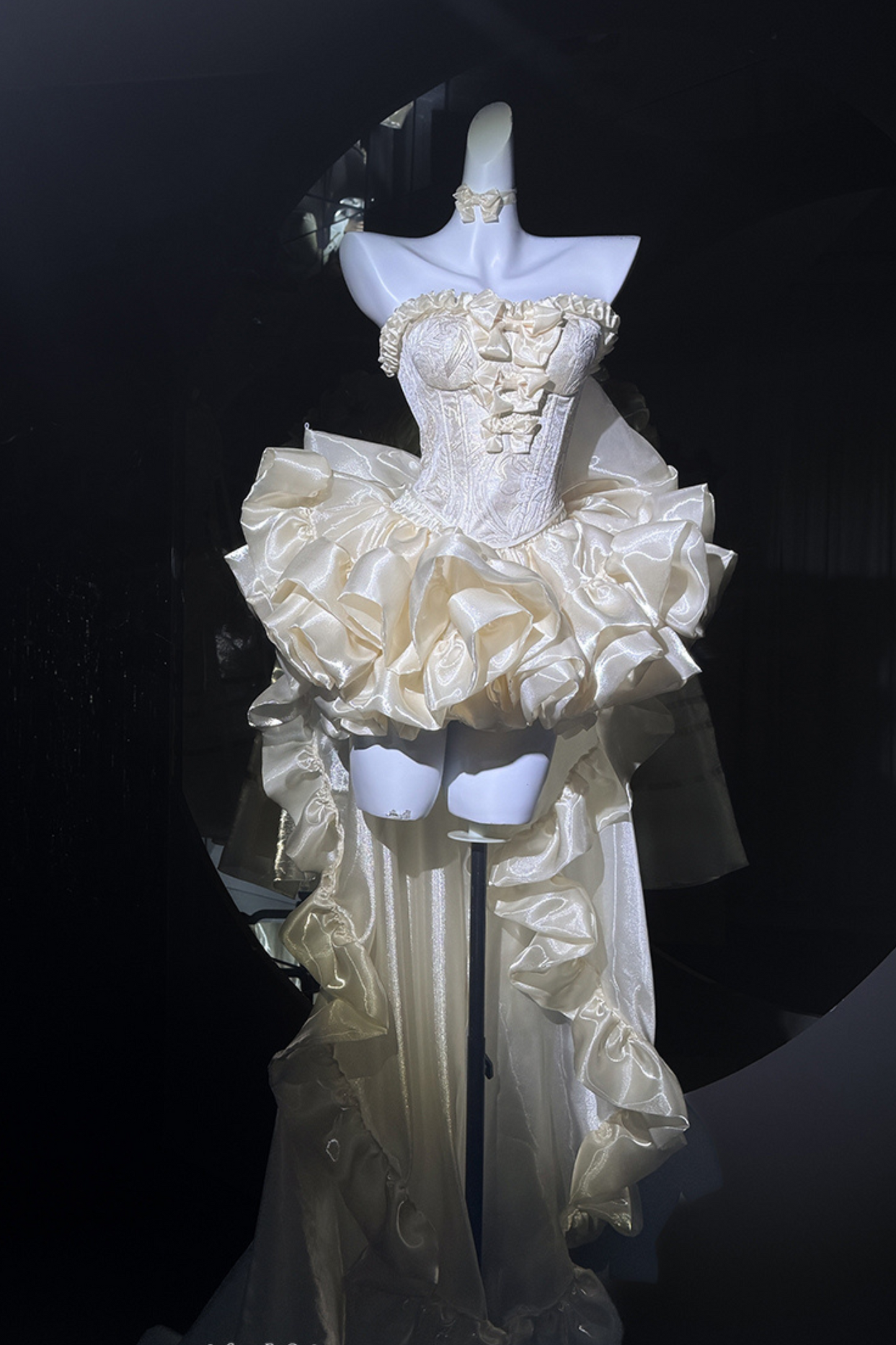 パーフェクトチューブトップ+フリルスカート+リボンテール+パニエ