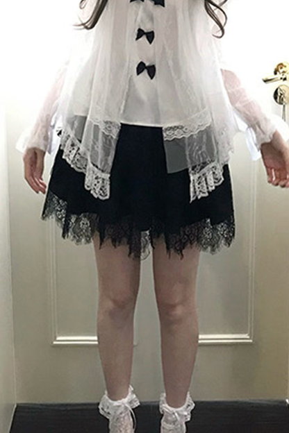 リボンシフォントップス+スカート