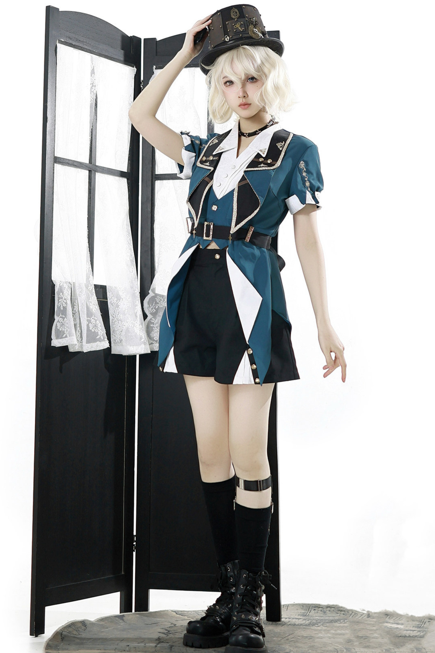 Steampunk Lolita Top + Shorts