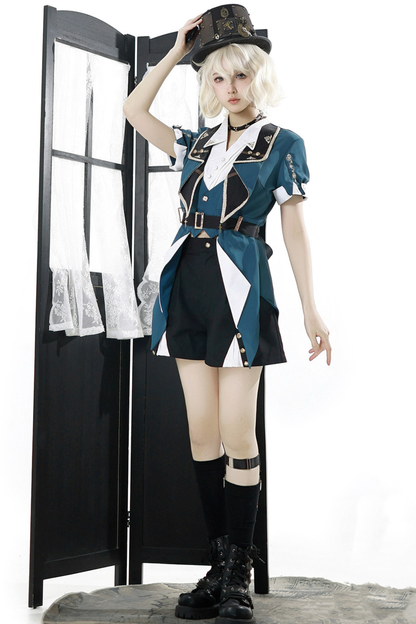 Steampunk Lolita Top + Shorts