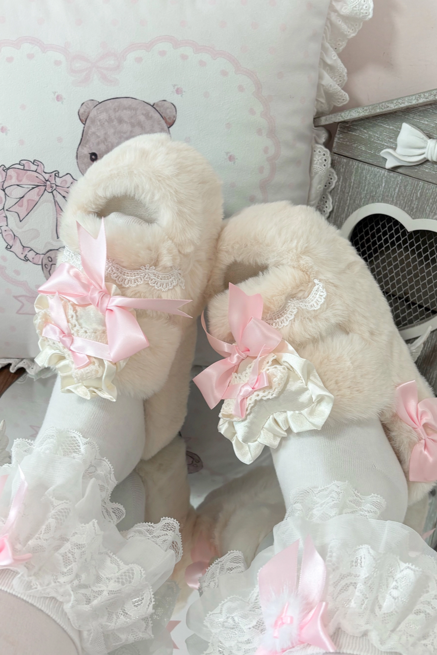 バニーファーロリータスリッパ