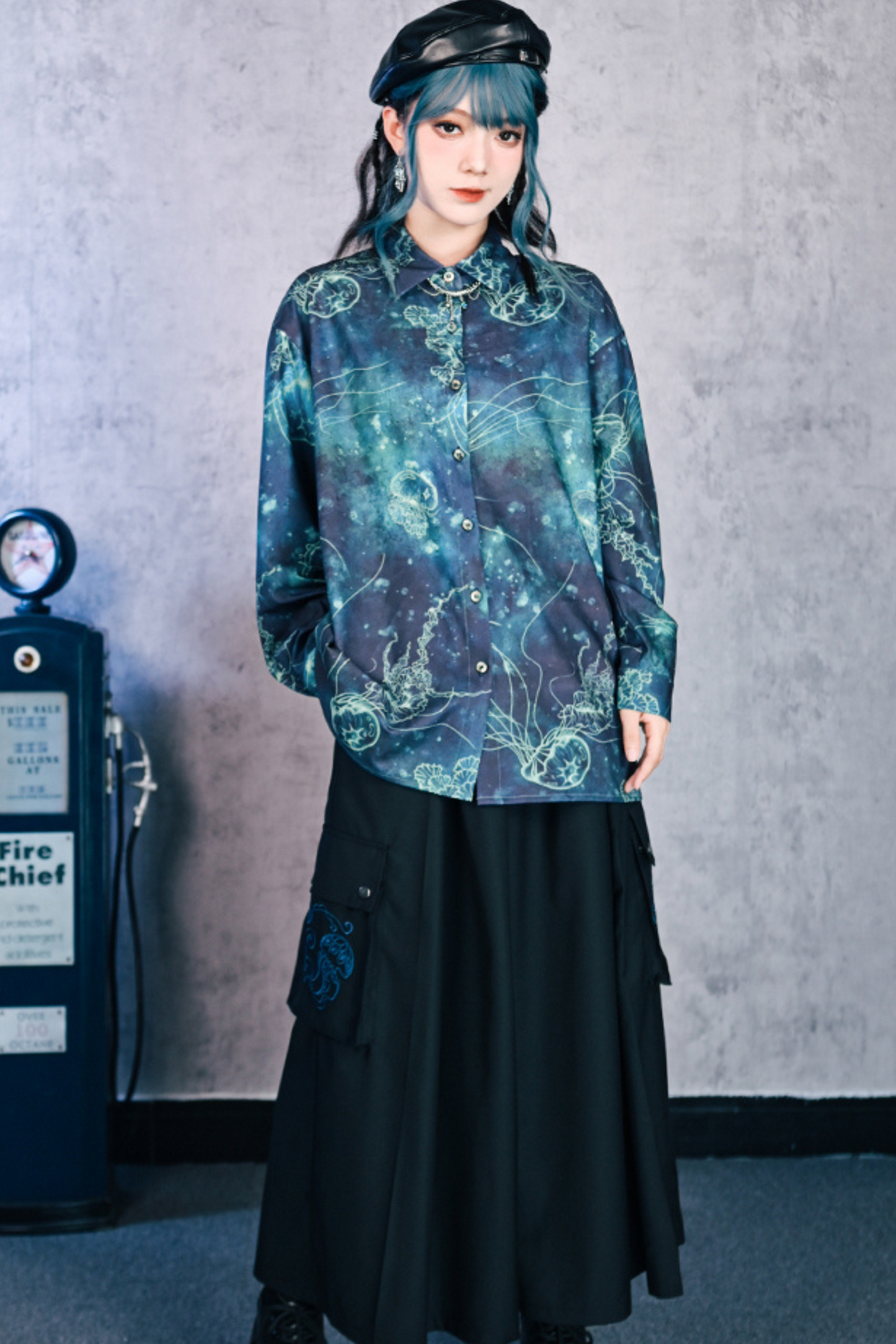 クラゲプリントシャツ