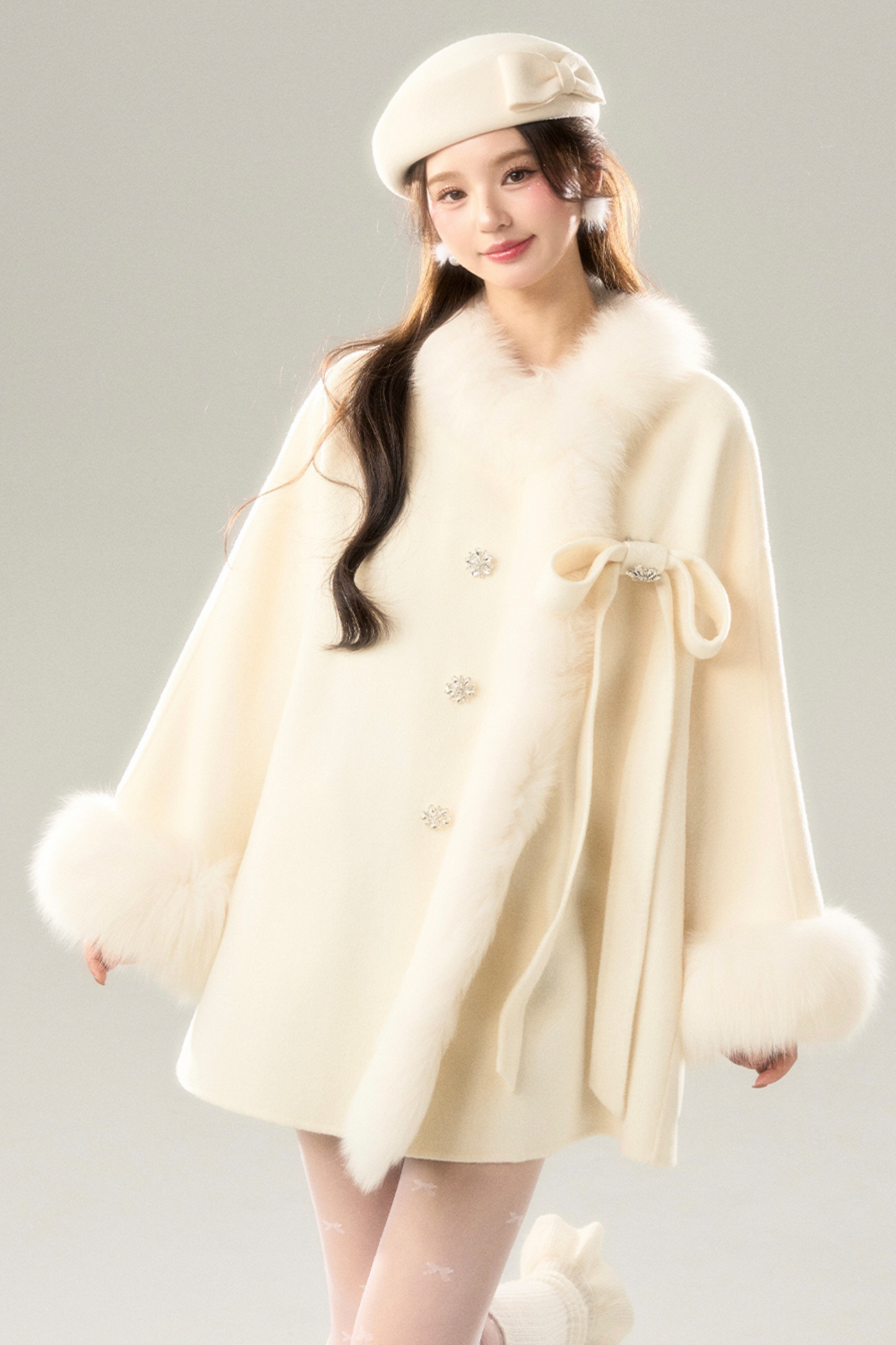 Fox Fur Sweet Bow Coat