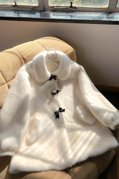 トリプルリボンミドルファーコート