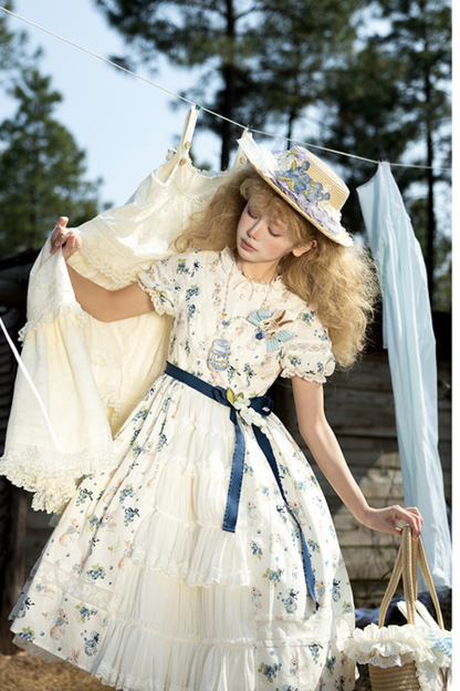 ベニーズブルーベリーガーデンロリータジャンパースカート+ドレス+インナーシャツ