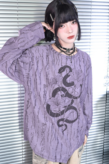 China Hall Print Loose Top