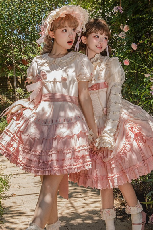 [Reservation Product] Frilled Gradient Princess Lolita Dress Set