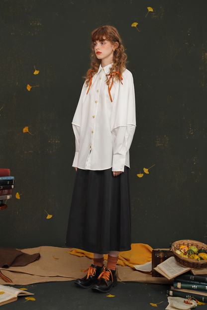 レトロラタンスリーブシャツ