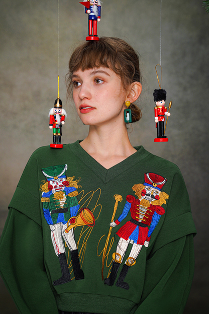 Retro Toy Wide V-Neck Top