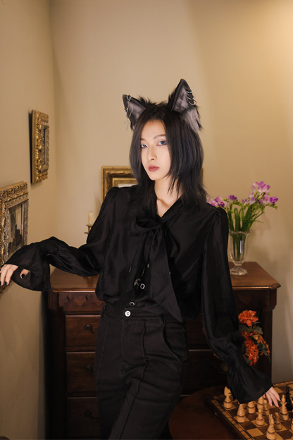 Chiffon Dark Elegant Shirt