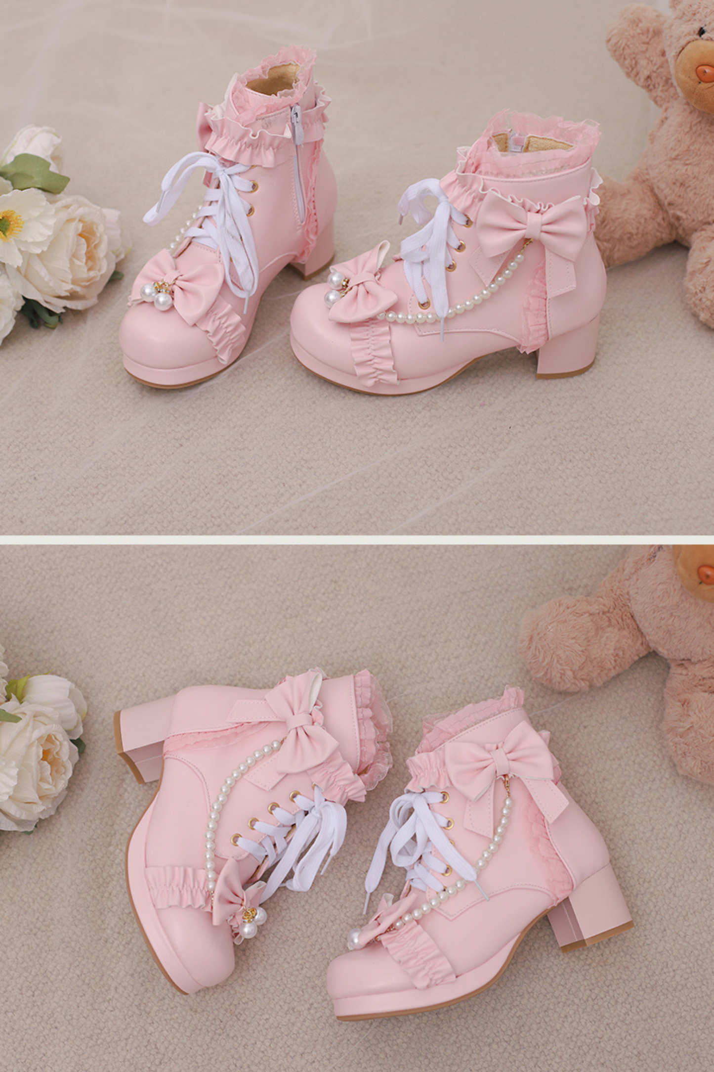 パールリボンスイートロリータブーツ
