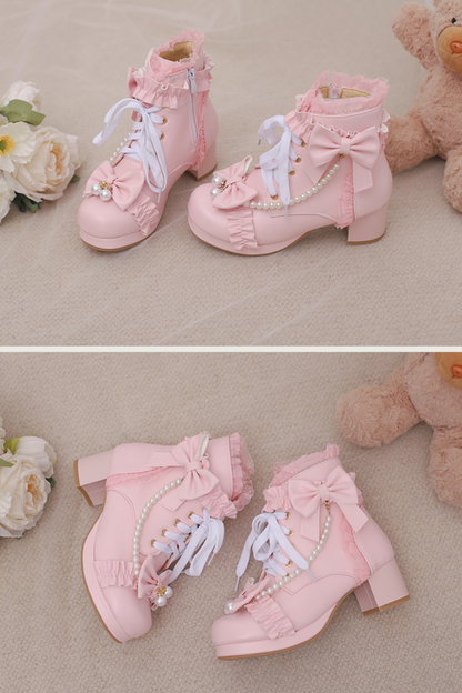 パールリボンスイートロリータブーツ