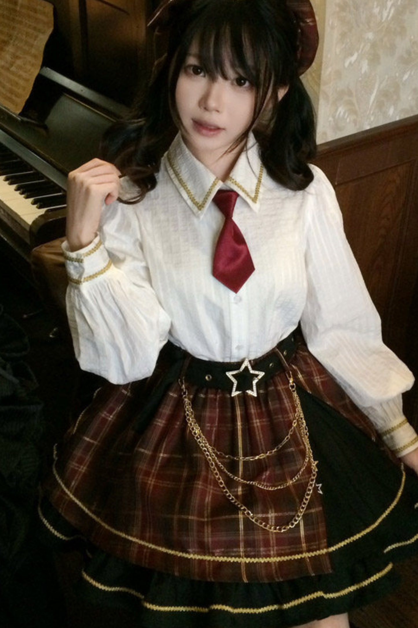 Retro Check Idol Lolita Set