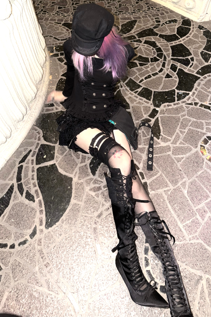 ホルターネックダブルブレストトップス