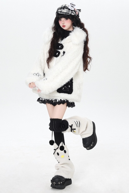 Cat Ear Fleece Hooded Outerwear