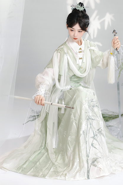 Forest Roman China Top + Outerwear + Skirt