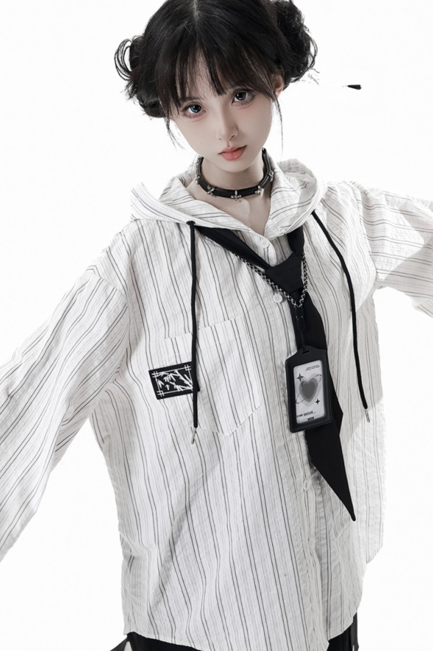 ストライプカップルガールフレンドチャイナセットアップ