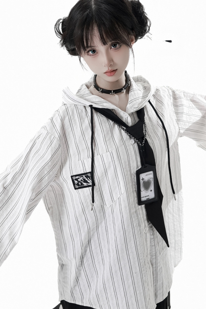 ストライプカップルガールフレンドチャイナセットアップ