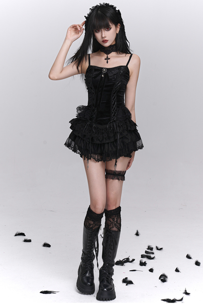 ゴーストガールゴシックパフィースカート＋キャミソール＋ショートアウター