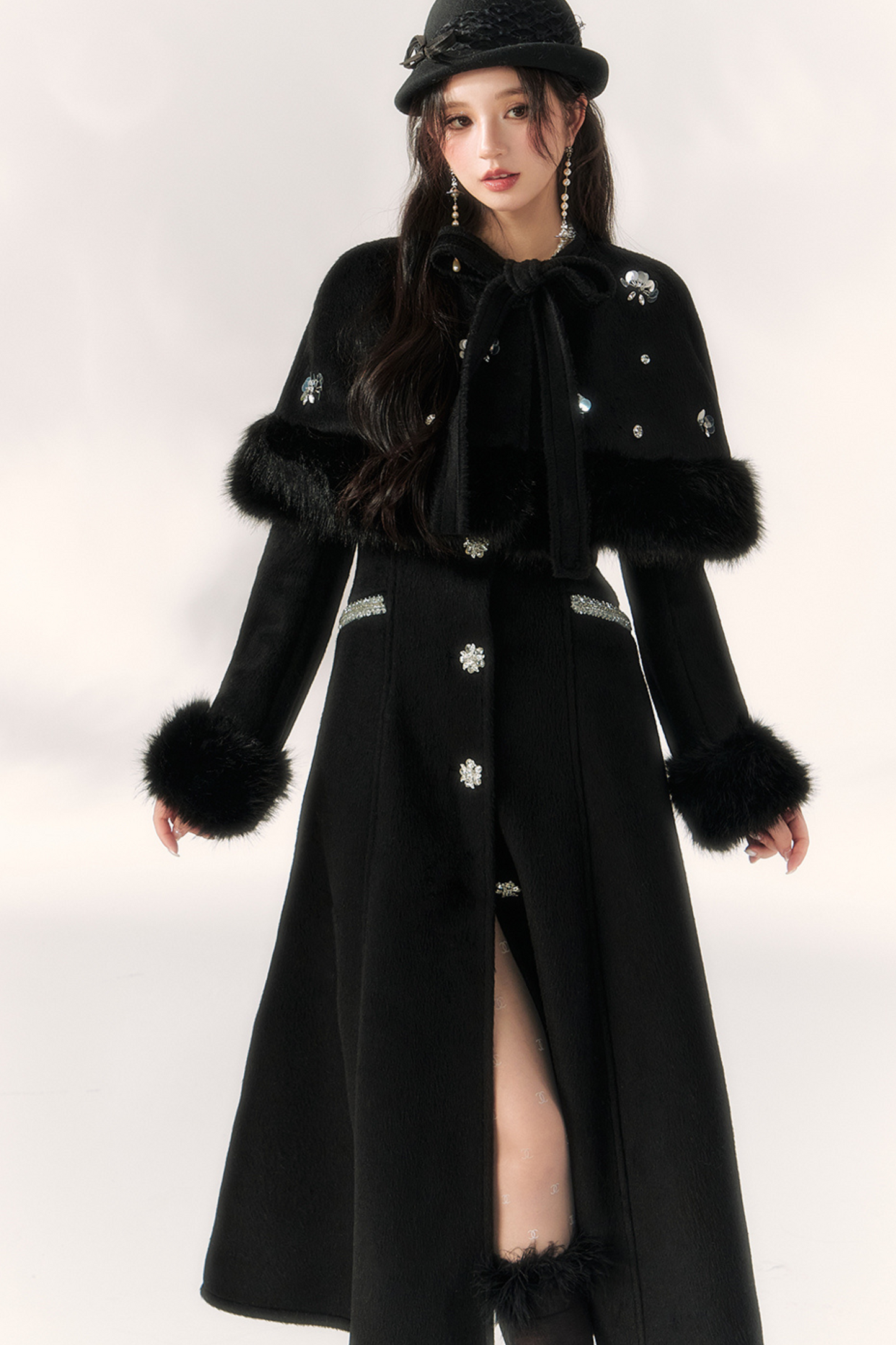 Art Deco Beaded Cape Coat