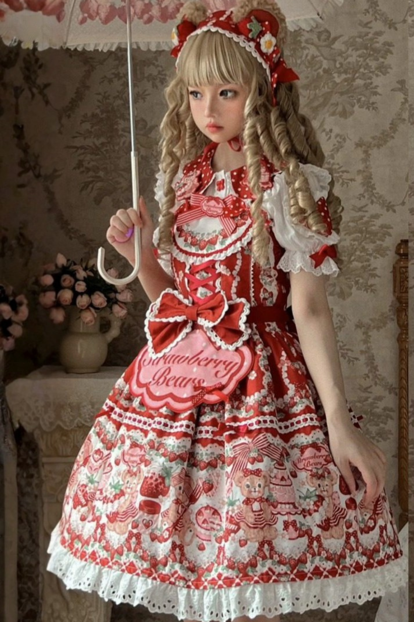 Lolita Striped Strawberry Dress