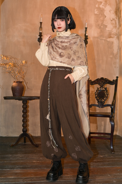 Cape stand collar design niche shirt