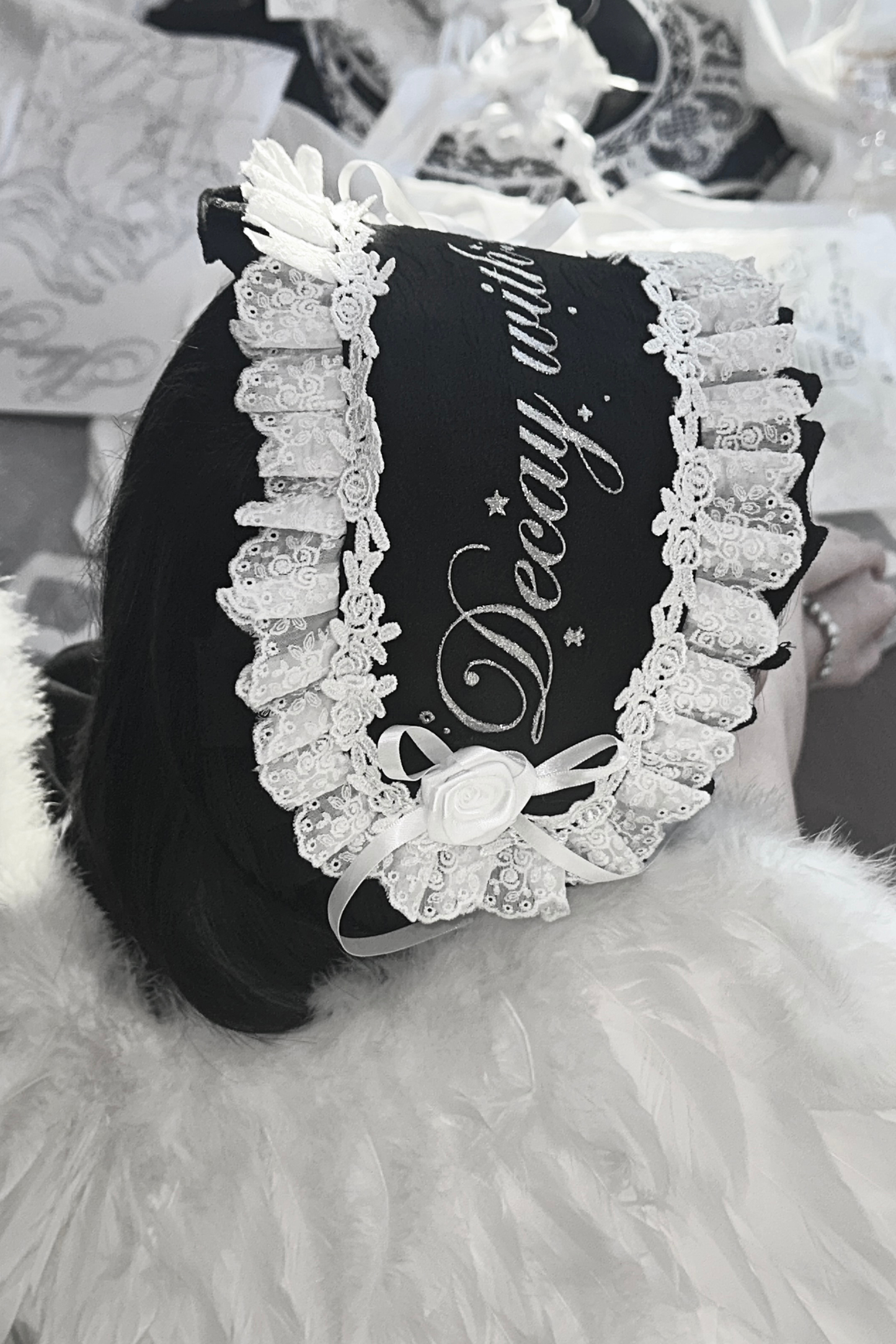 Silver Glitter Print Headband