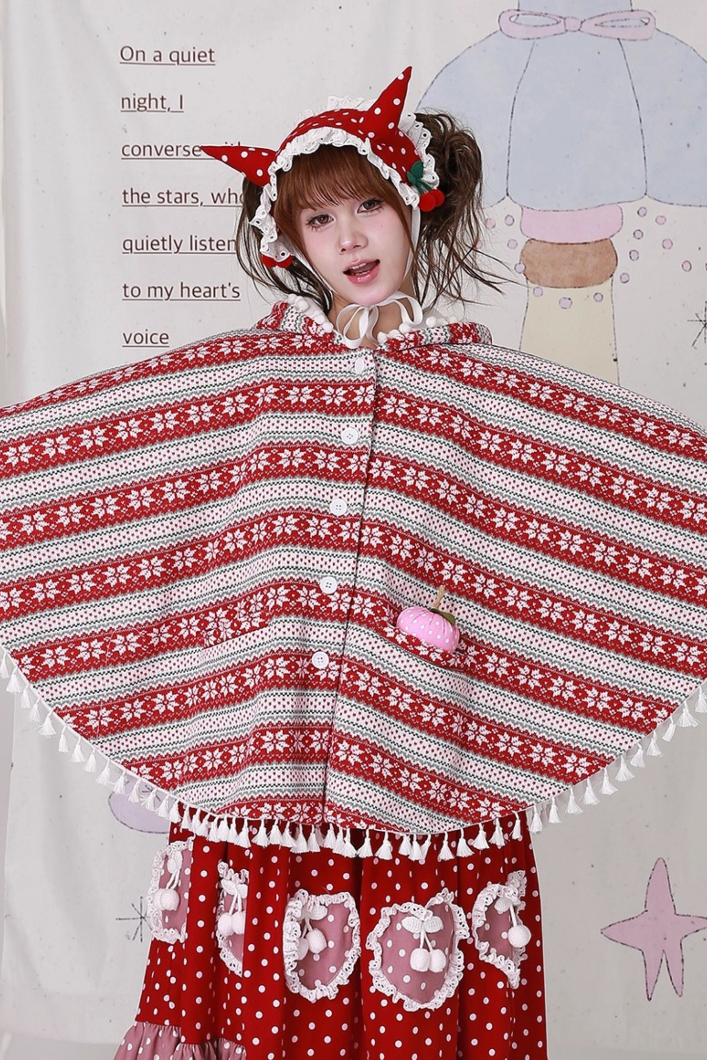 レトロガールルーズマント