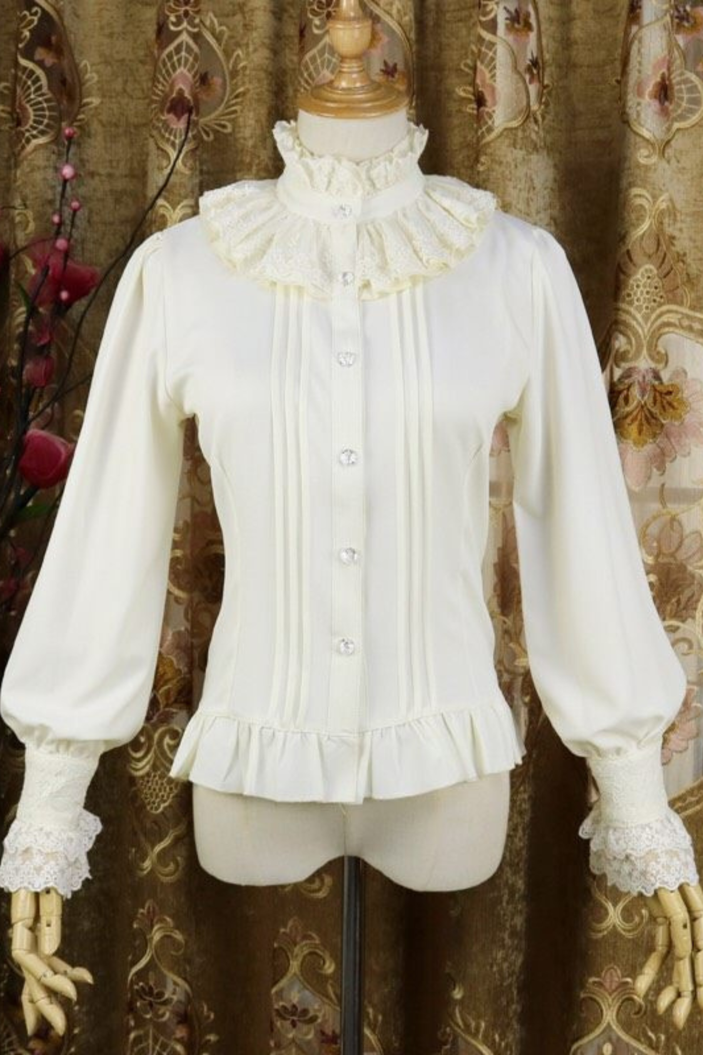 Elegant Neck Retro Chiffon Lolita Blouse