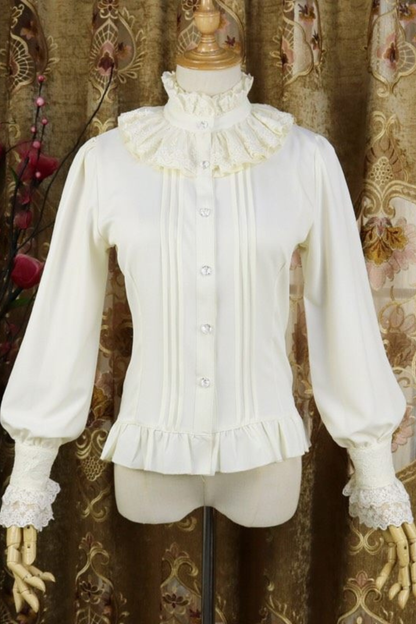 Elegant Neck Retro Chiffon Lolita Blouse