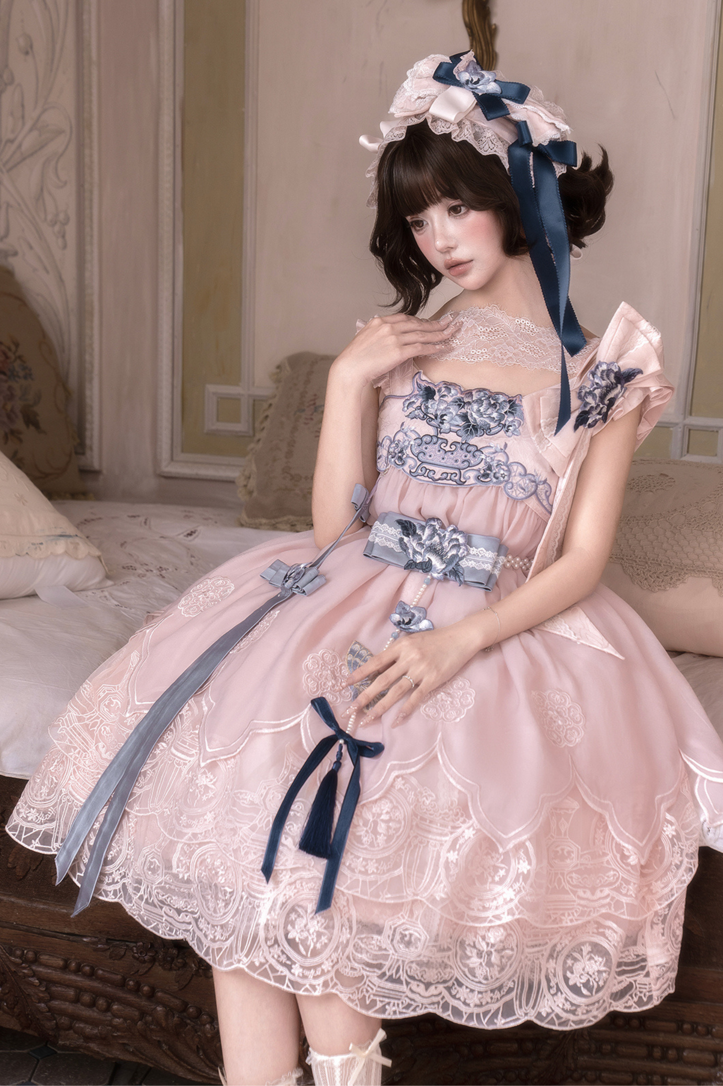 スイートチャイナサスペンダードレス