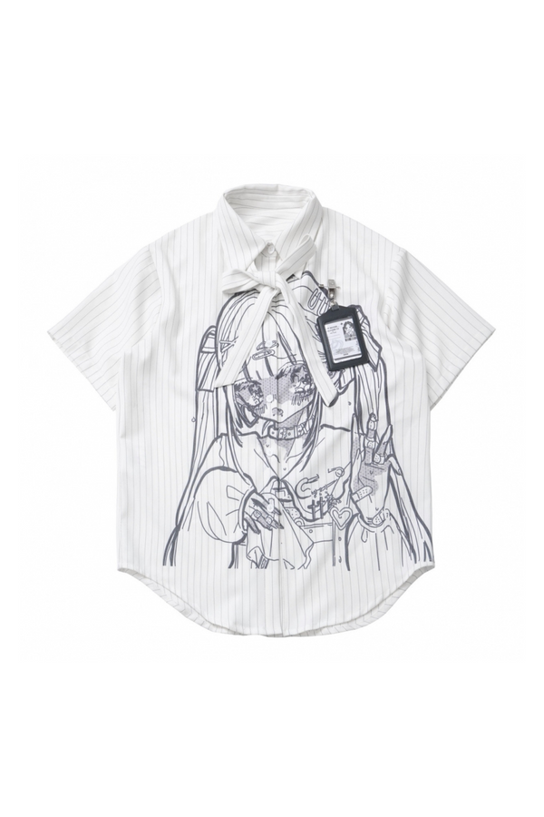 Chemise oversize Mode Dream + T-shirt court + Jupe courte