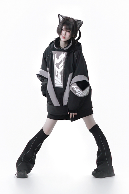 Cyber Loose Jacket + Pants + Leg Warmers + Cat Ear Headband