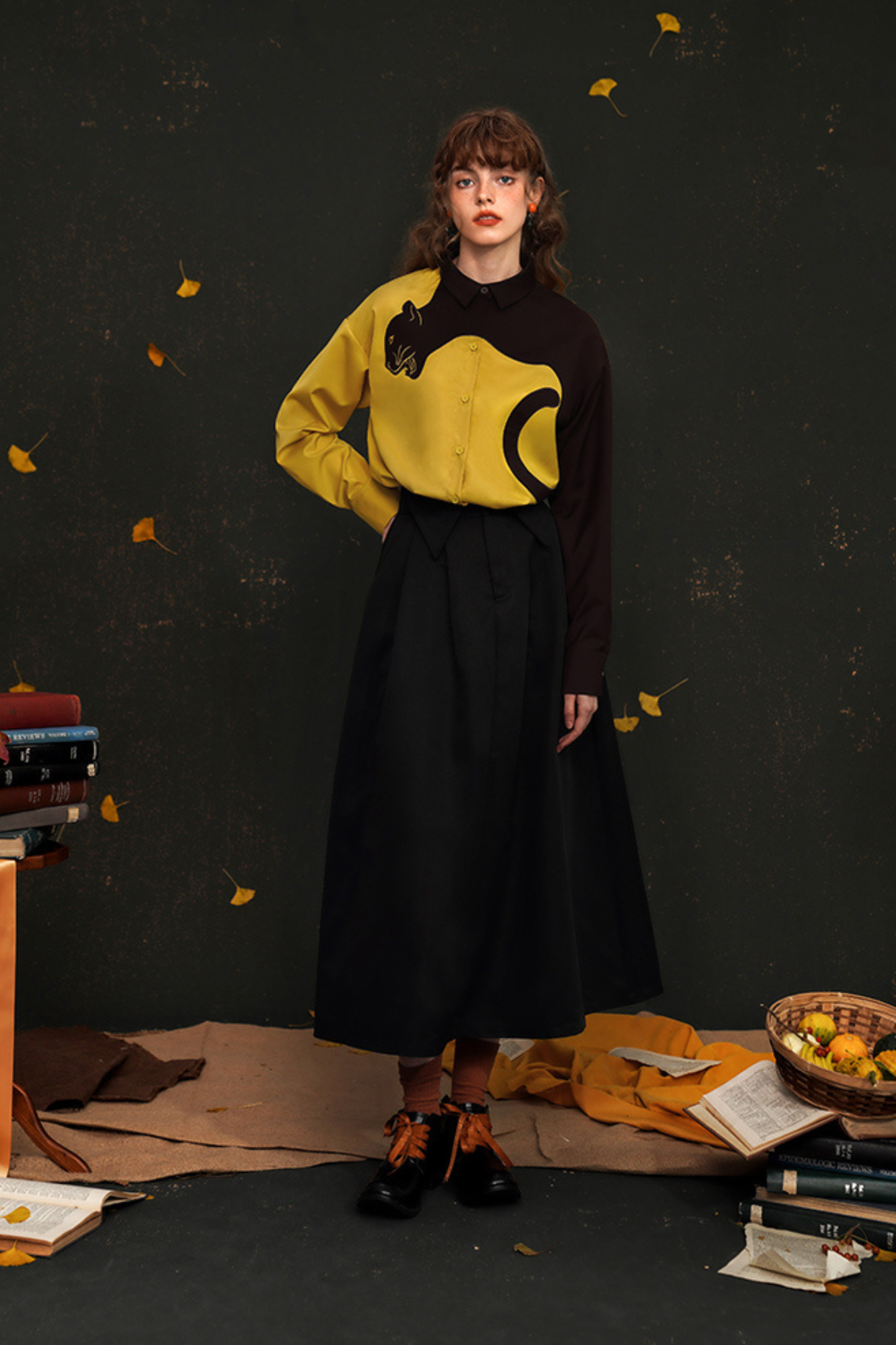 コントラストタイガーシャツ