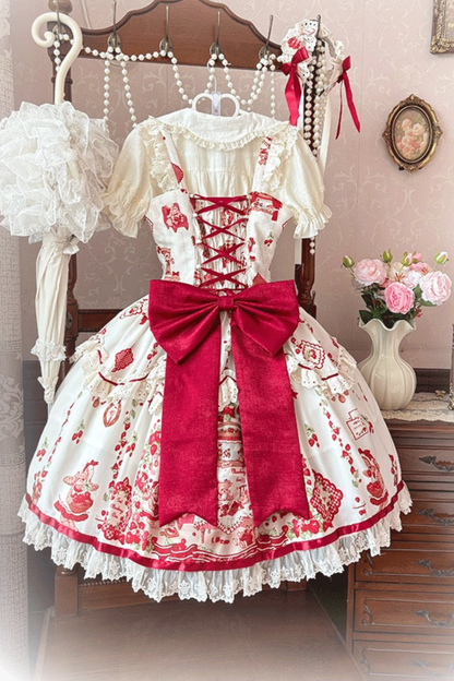 ストロベリードールロリータドレス