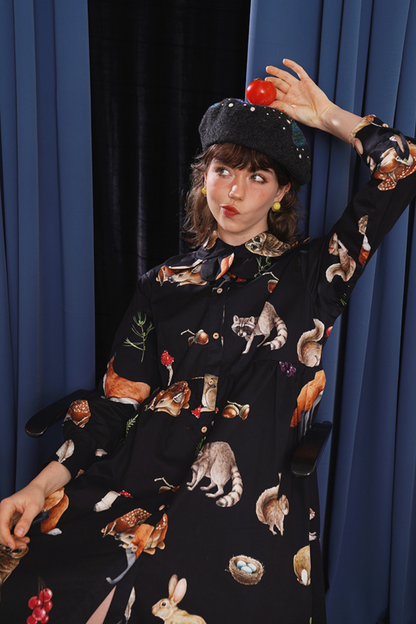 Animal Print Classic Art Style Loose Dress