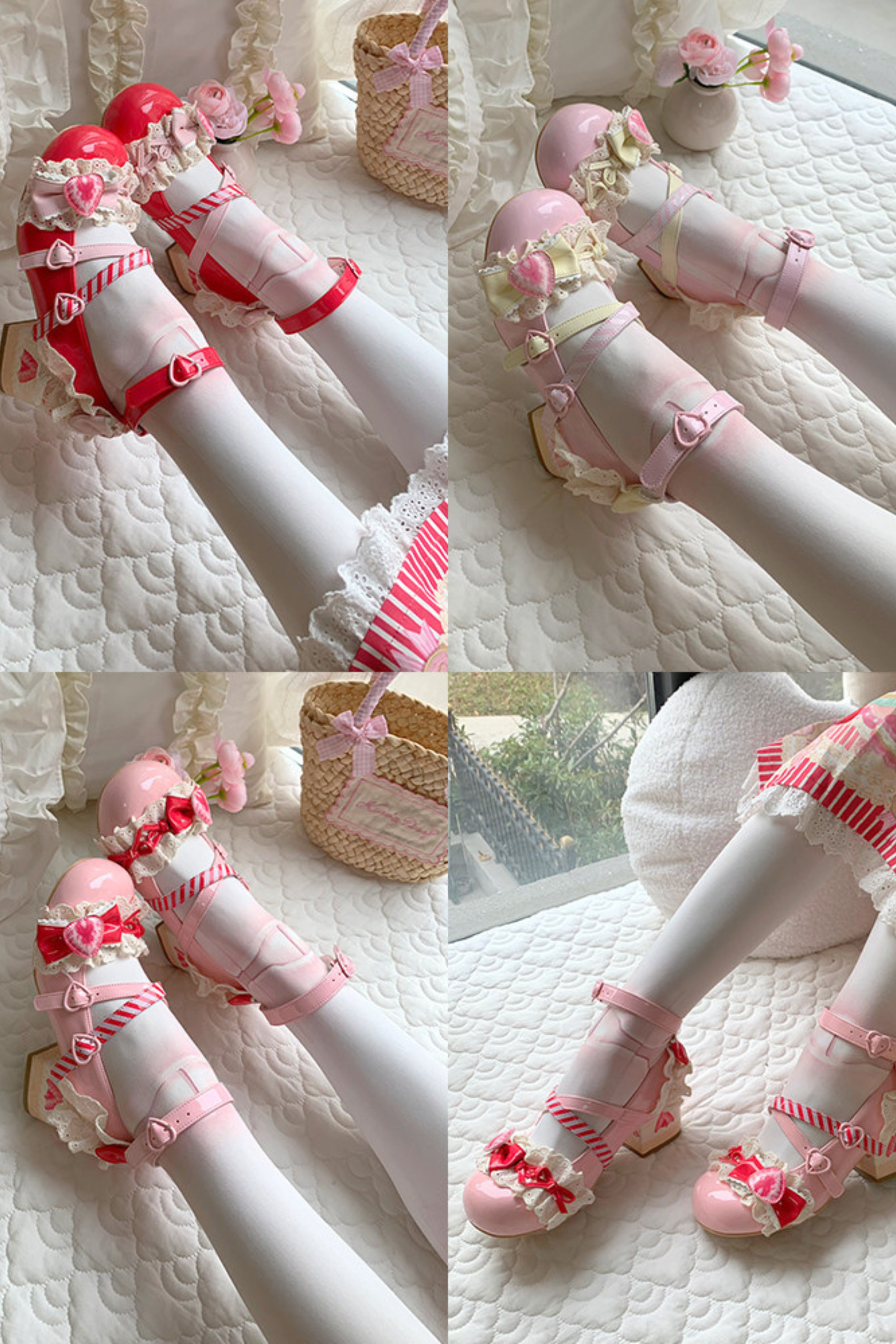 ストロベリーロリータメリージェーンシューズ