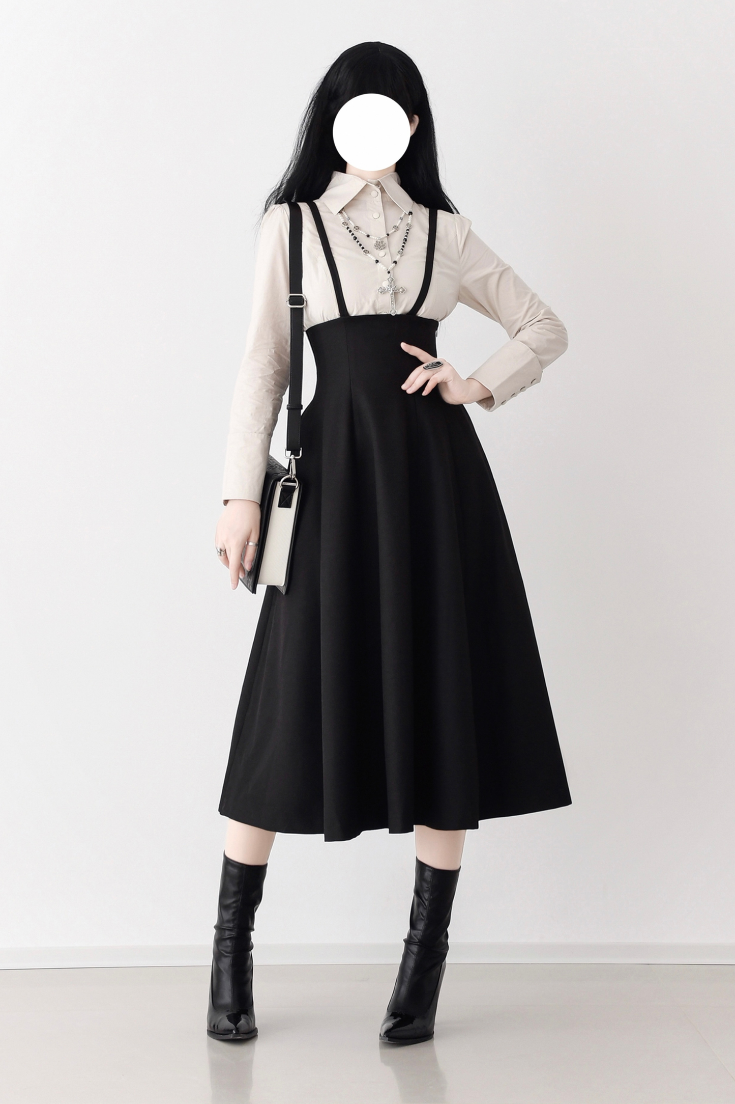 Umbrella Vintage Style Trailing Vest + Long Skirt + Short Skirt