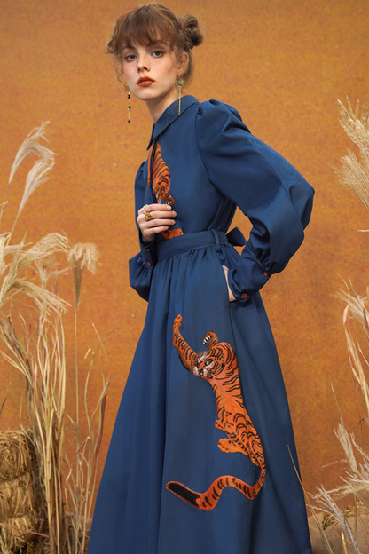 フレンチヴィンテージタイガーワンピース